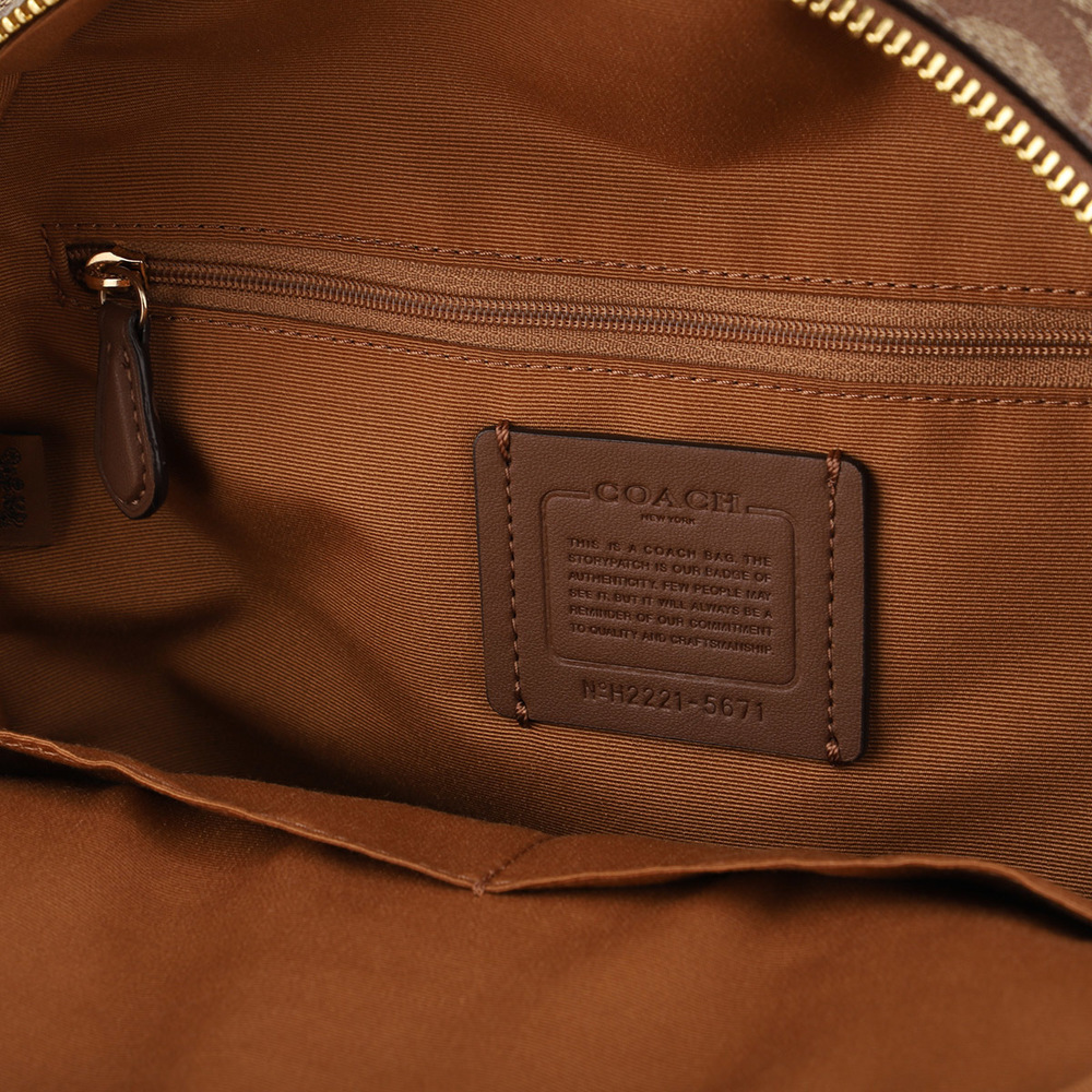 Coach Signature Rucksack Brown White - Picture 9 of 9